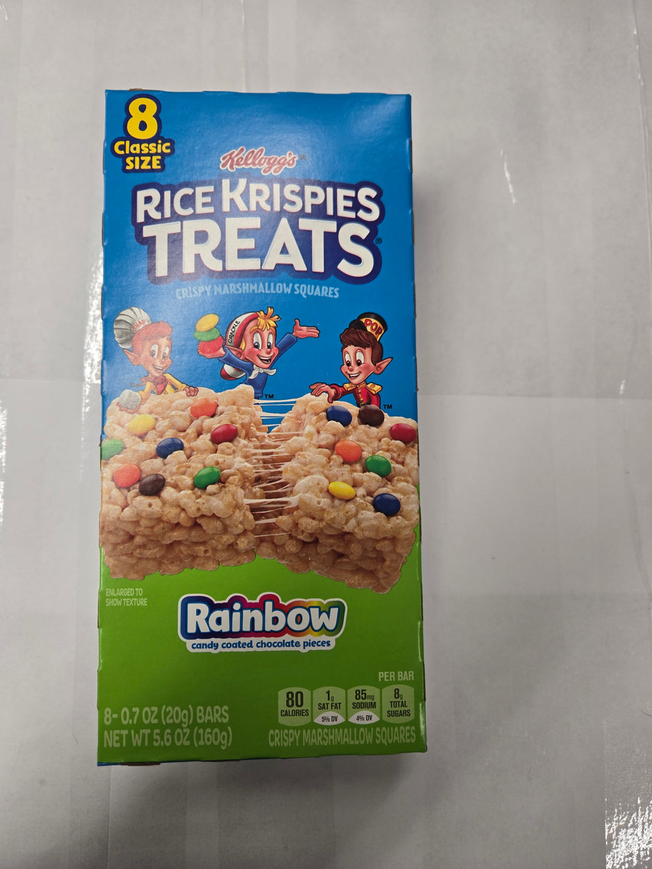 Rice Krispies Treats Marshmallow Snack Bars with Rainbow