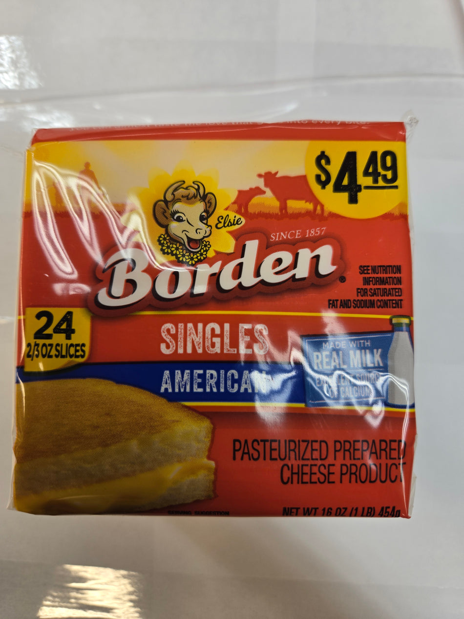 Borden American Cheese Singles 24