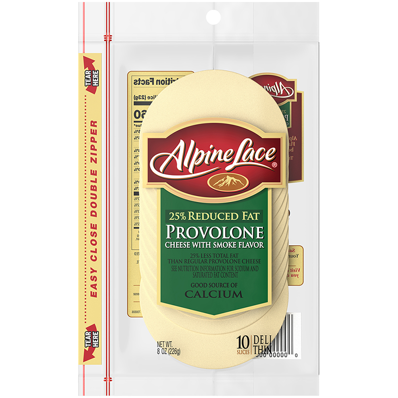 Alpine Lace® Provolone Sliced Cheese with Smoke Flavor